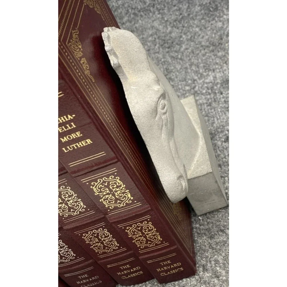 Solid Cast Aluminum Horse Head Bookends Chess Knight Equestrian Vintage 7